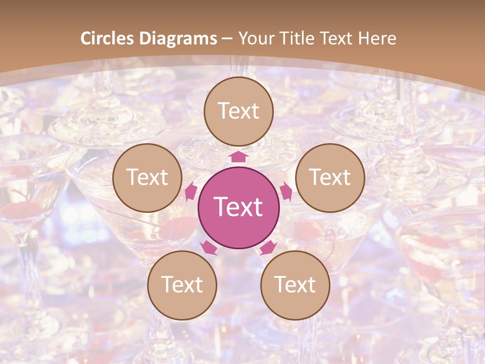 A Table Topped With Lots Of Wine Glasses PowerPoint Template