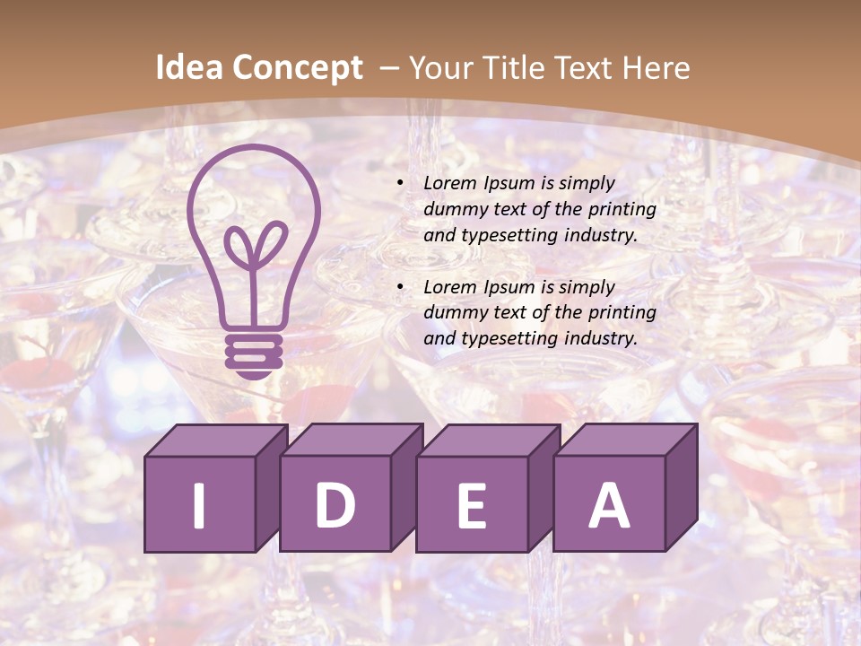 A Table Topped With Lots Of Wine Glasses PowerPoint Template