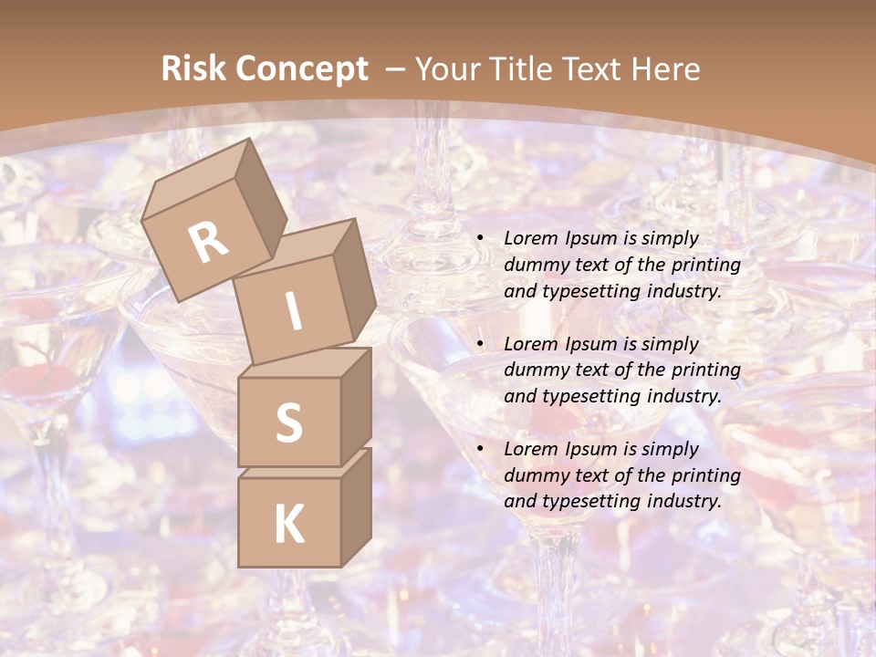 A Table Topped With Lots Of Wine Glasses PowerPoint Template