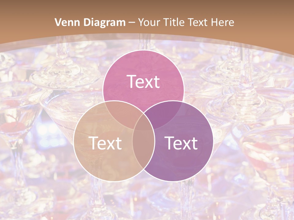 A Table Topped With Lots Of Wine Glasses PowerPoint Template