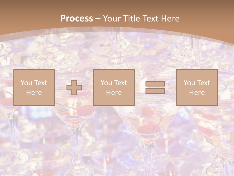 A Table Topped With Lots Of Wine Glasses PowerPoint Template