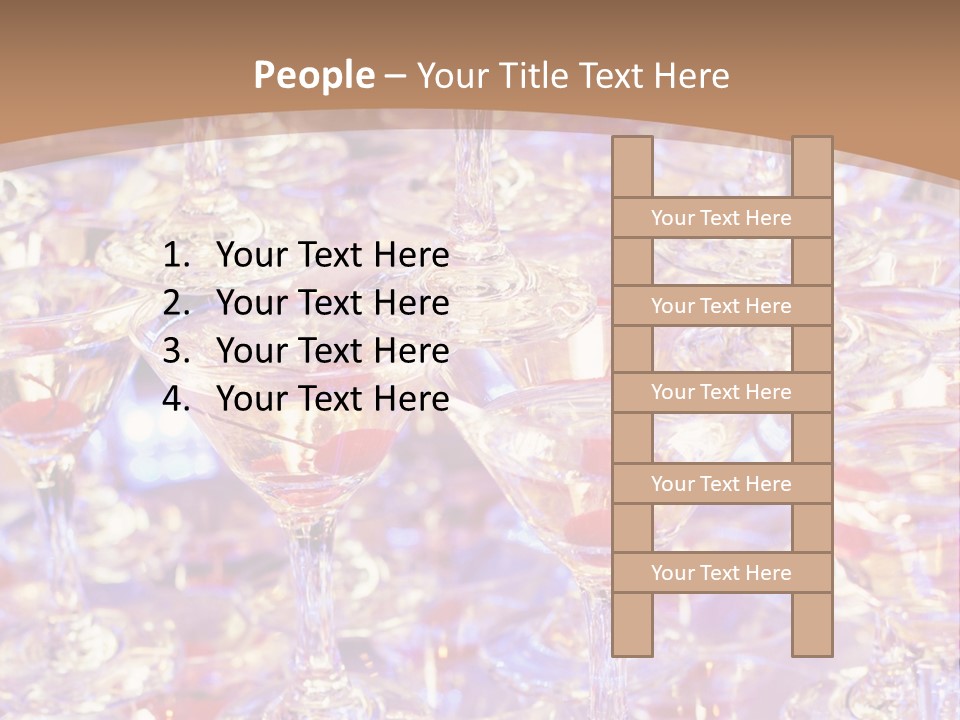 A Table Topped With Lots Of Wine Glasses PowerPoint Template