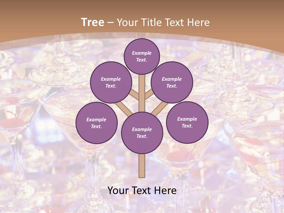 A Table Topped With Lots Of Wine Glasses PowerPoint Template