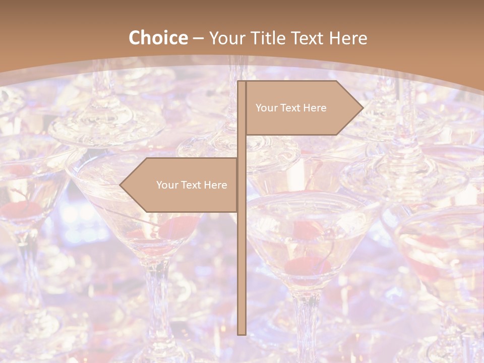 A Table Topped With Lots Of Wine Glasses PowerPoint Template