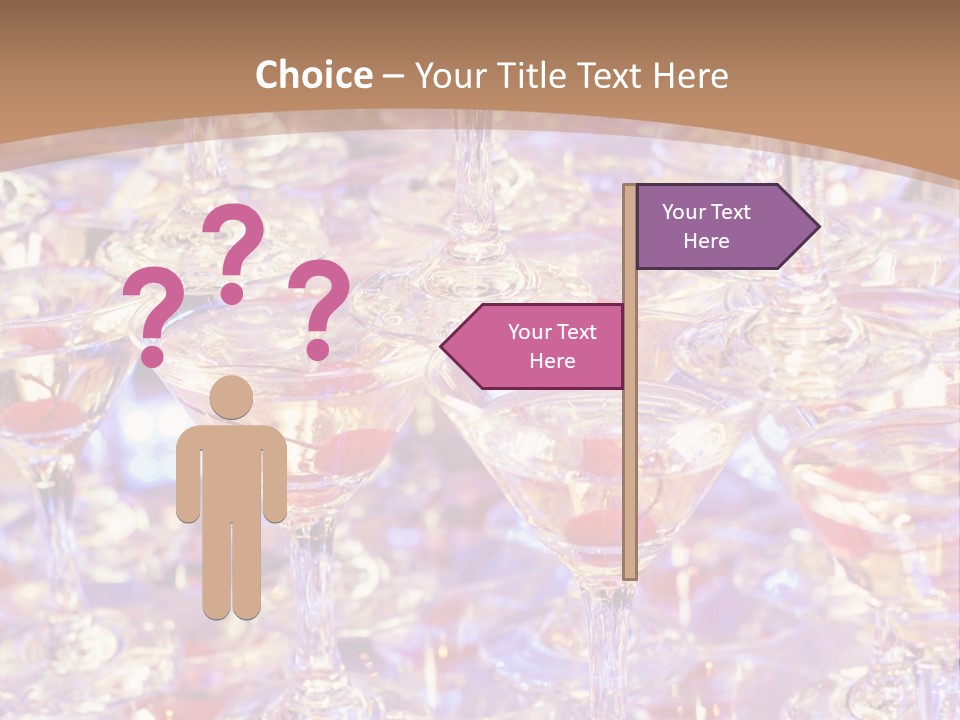 A Table Topped With Lots Of Wine Glasses PowerPoint Template