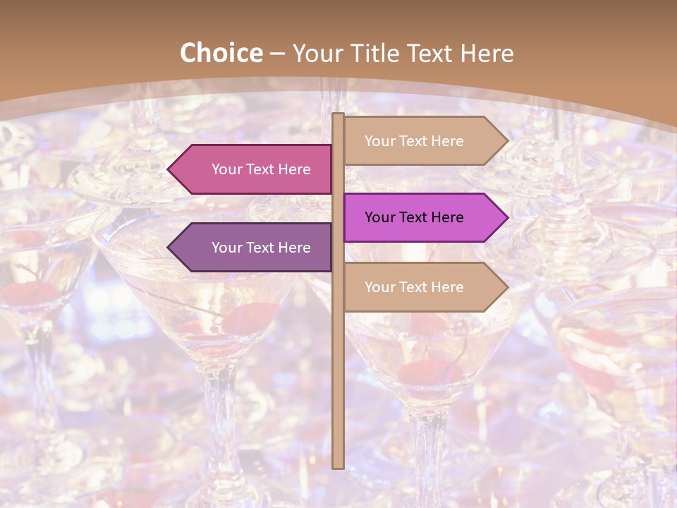 A Table Topped With Lots Of Wine Glasses PowerPoint Template