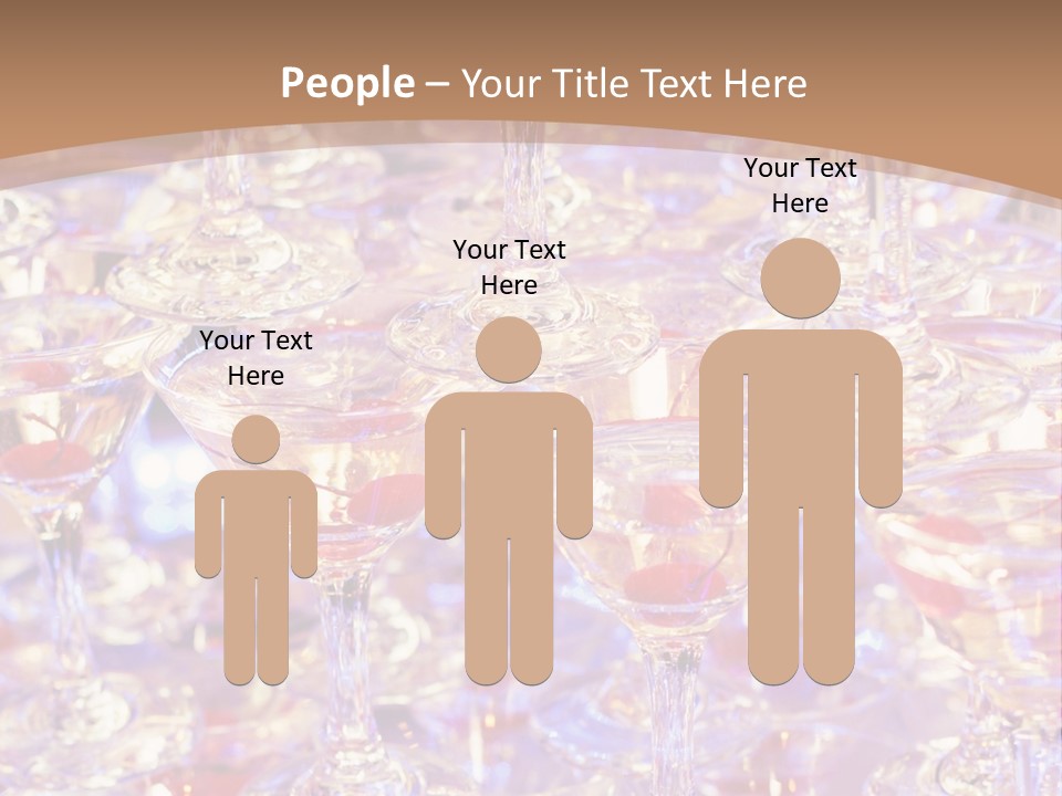A Table Topped With Lots Of Wine Glasses PowerPoint Template