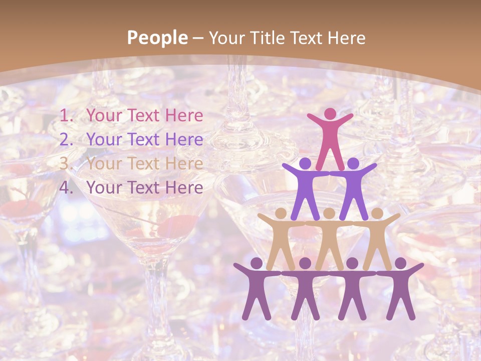 A Table Topped With Lots Of Wine Glasses PowerPoint Template