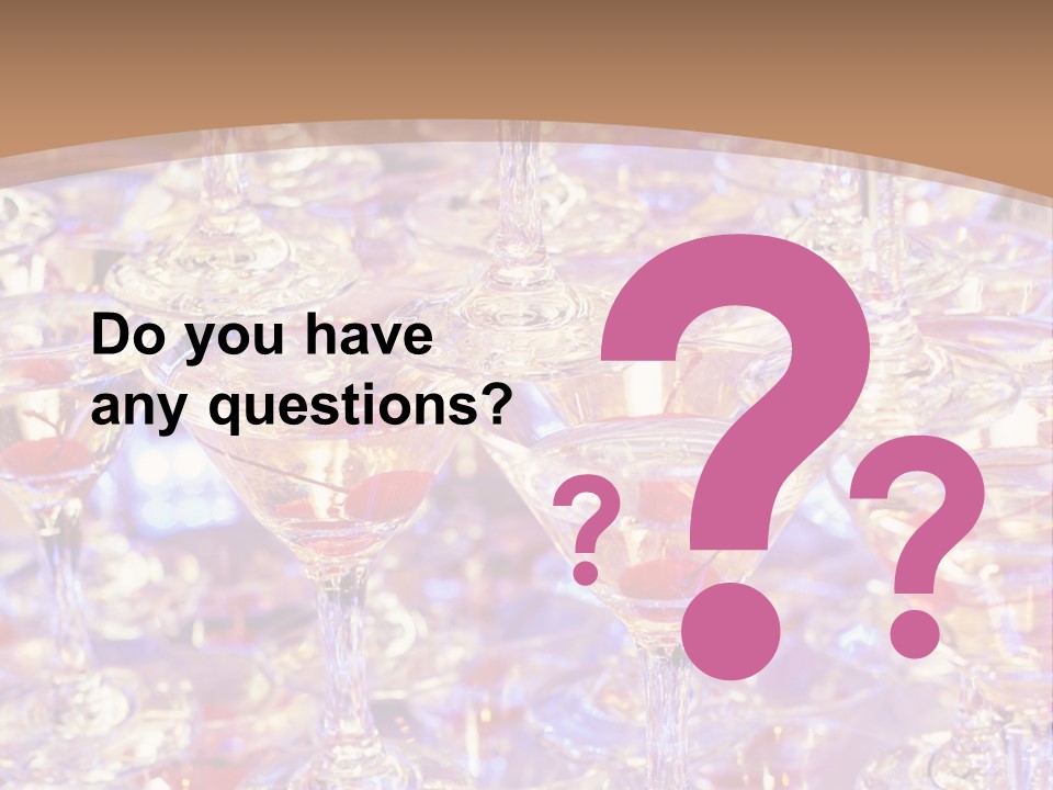 A Table Topped With Lots Of Wine Glasses PowerPoint Template