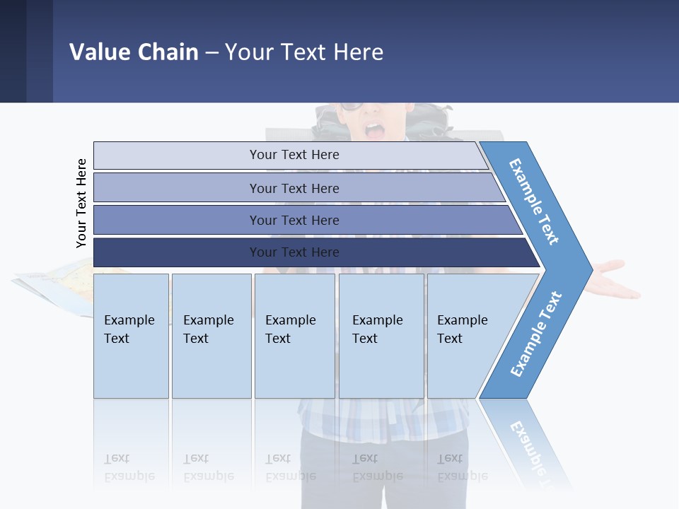 A Man With A Backpack Is Holding A Map PowerPoint Template