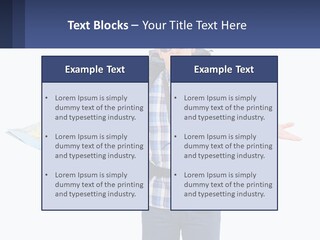 A Man With A Backpack Is Holding A Map PowerPoint Template