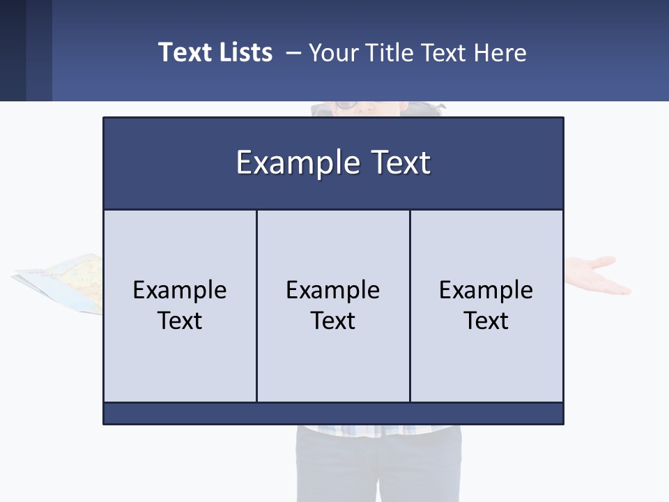 A Man With A Backpack Is Holding A Map PowerPoint Template