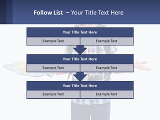A Man With A Backpack Is Holding A Map PowerPoint Template