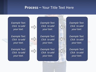 A Man With A Backpack Is Holding A Map PowerPoint Template
