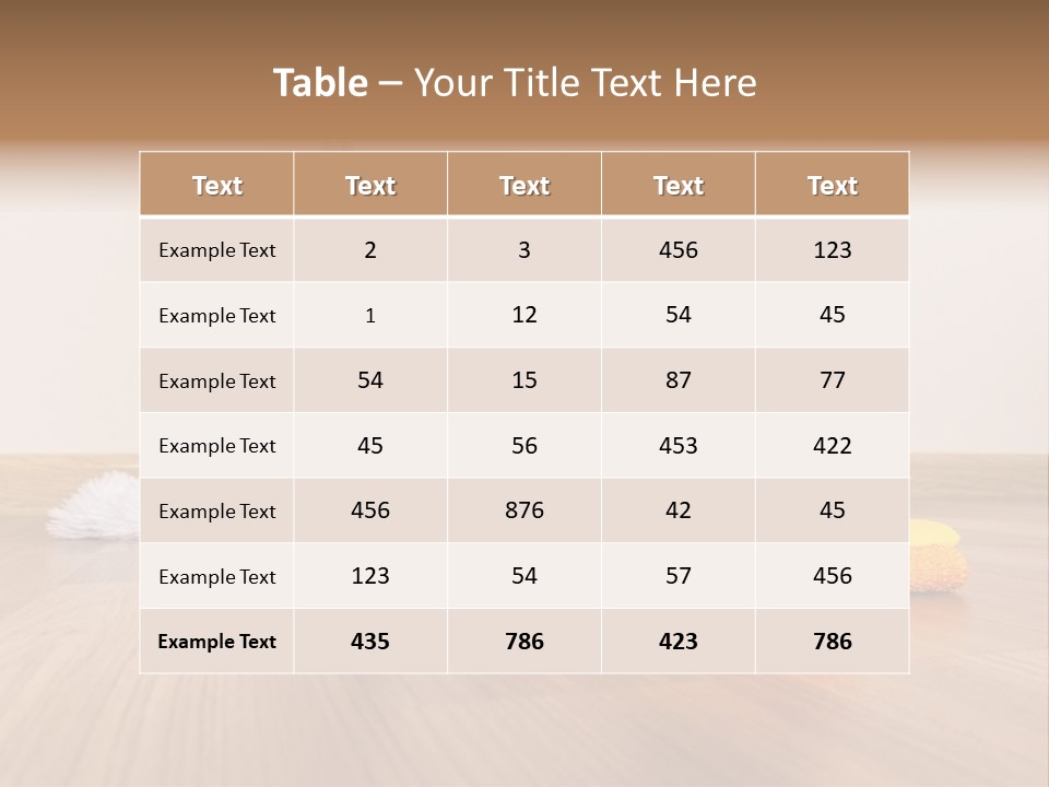 A Mop And Cleaning Supplies On A Wooden Floor PowerPoint Template