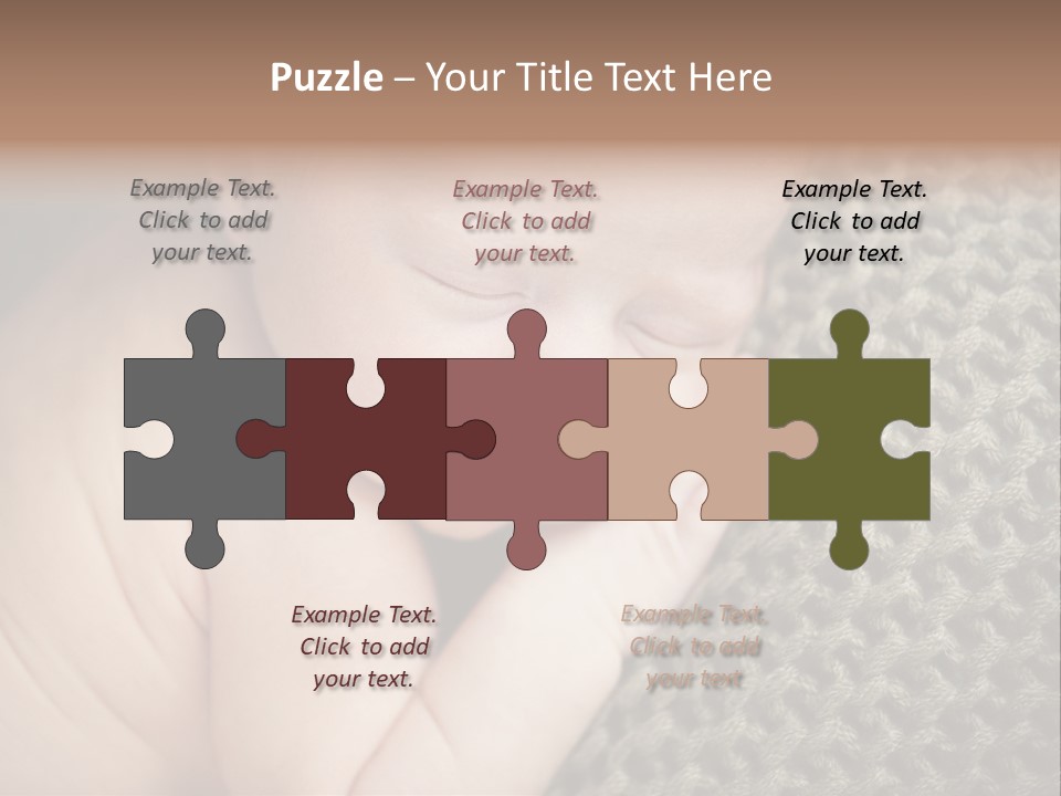 A Baby Is Laying Down On A Blanket PowerPoint Template