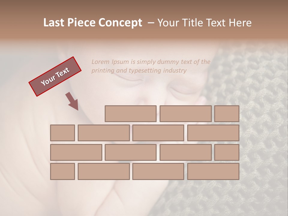 A Baby Is Laying Down On A Blanket PowerPoint Template