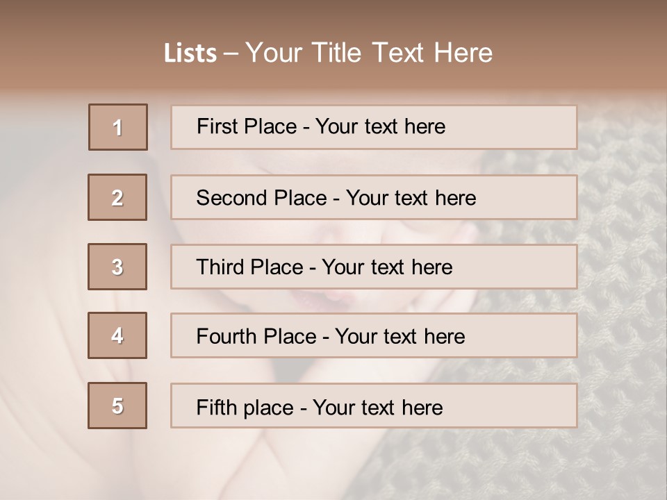 A Baby Is Laying Down On A Blanket PowerPoint Template