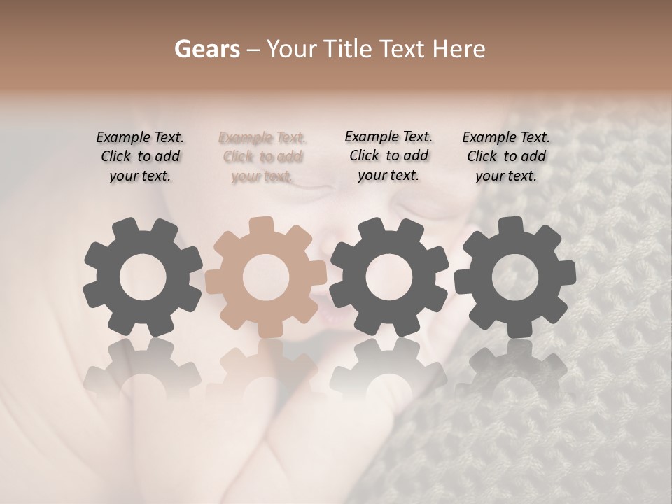 A Baby Is Laying Down On A Blanket PowerPoint Template