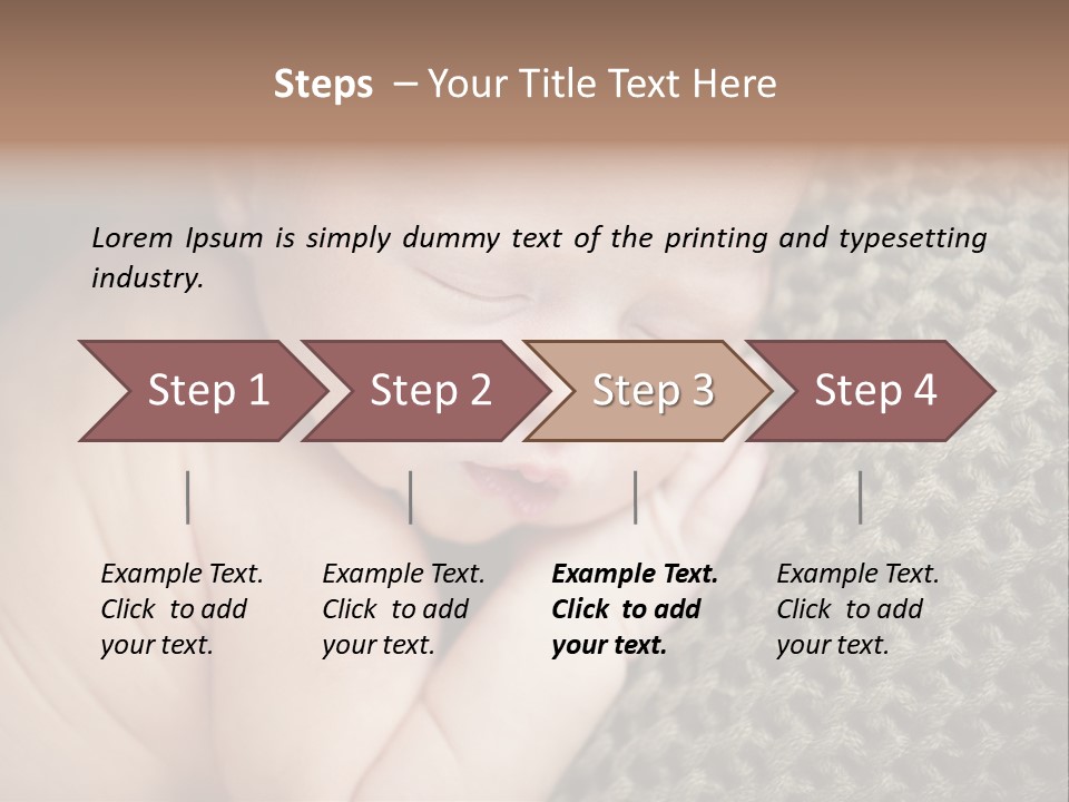 A Baby Is Laying Down On A Blanket PowerPoint Template