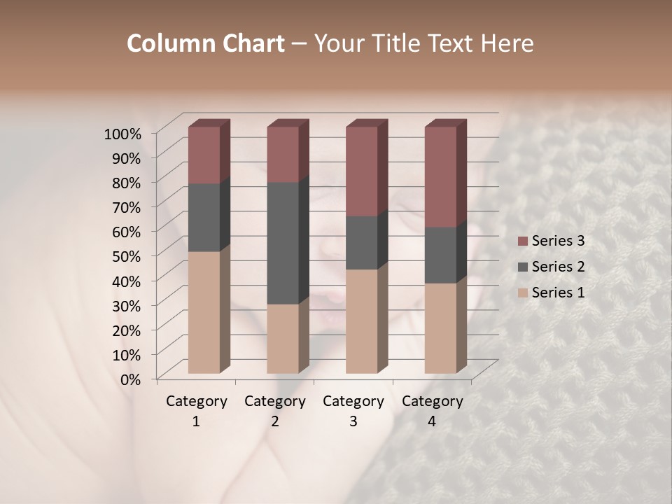 A Baby Is Laying Down On A Blanket PowerPoint Template