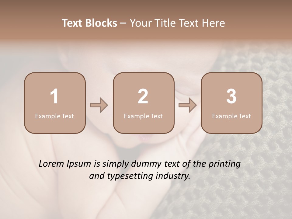 A Baby Is Laying Down On A Blanket PowerPoint Template