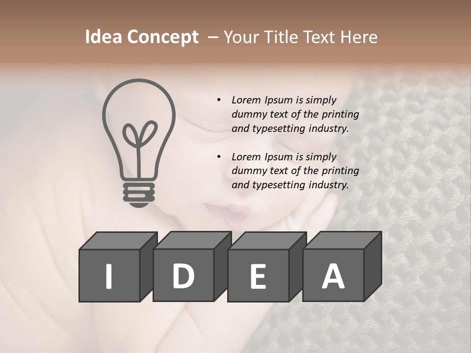 A Baby Is Laying Down On A Blanket PowerPoint Template