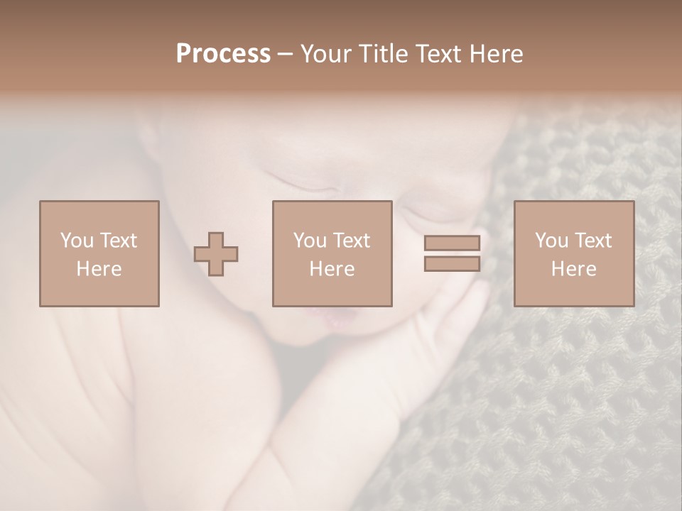 A Baby Is Laying Down On A Blanket PowerPoint Template