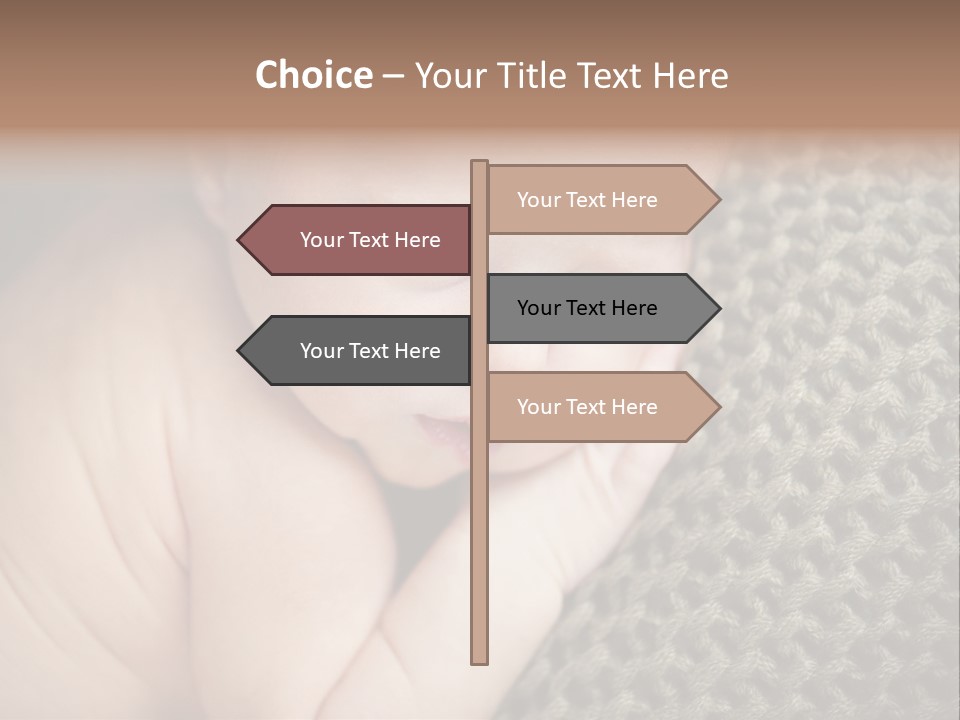 A Baby Is Laying Down On A Blanket PowerPoint Template
