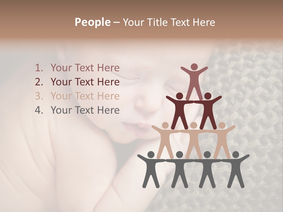 A Baby Is Laying Down On A Blanket PowerPoint Template