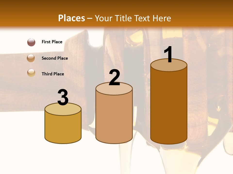 A Honey Dripping From A Wooden Spoon On Top Of A Table PowerPoint Template