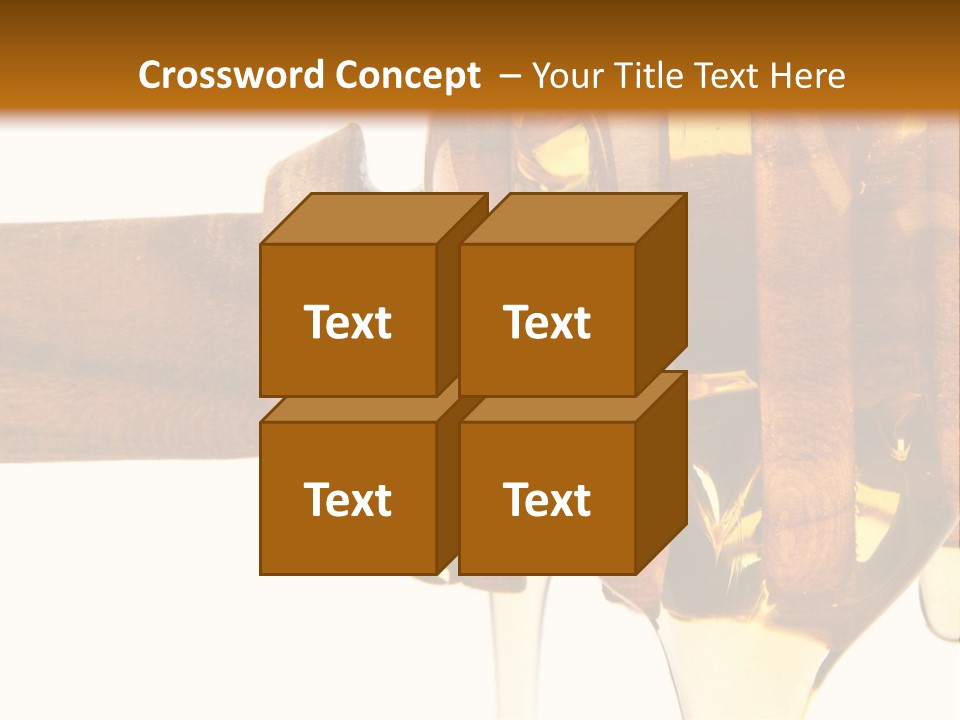 A Honey Dripping From A Wooden Spoon On Top Of A Table PowerPoint Template