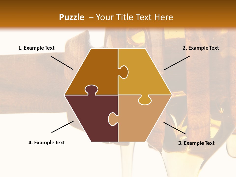 A Honey Dripping From A Wooden Spoon On Top Of A Table PowerPoint Template