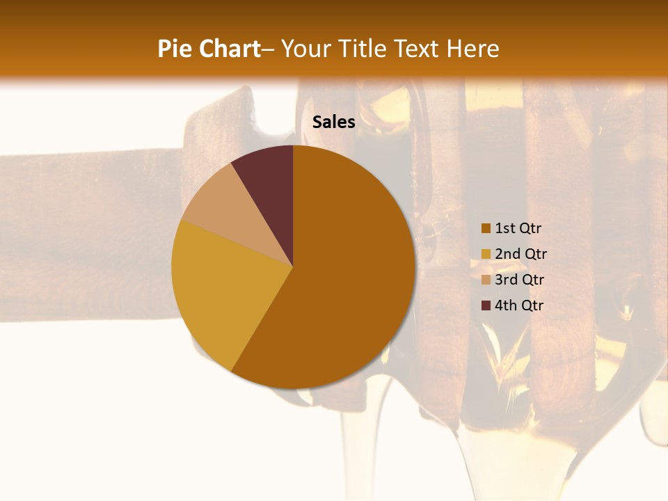 A Honey Dripping From A Wooden Spoon On Top Of A Table PowerPoint Template