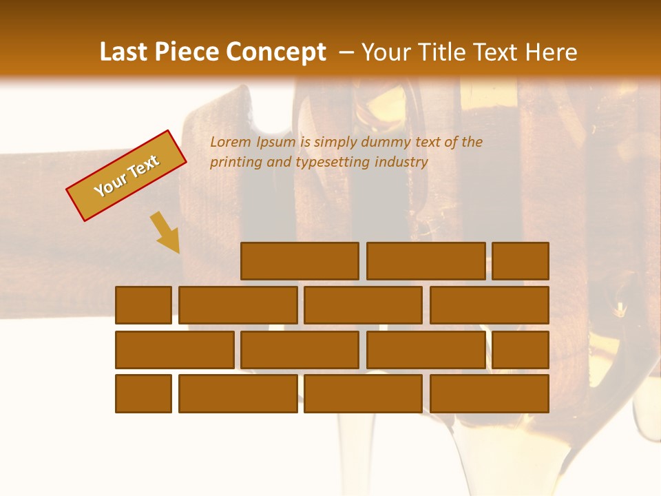 A Honey Dripping From A Wooden Spoon On Top Of A Table PowerPoint Template