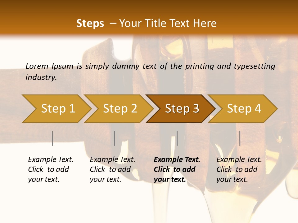 A Honey Dripping From A Wooden Spoon On Top Of A Table PowerPoint Template