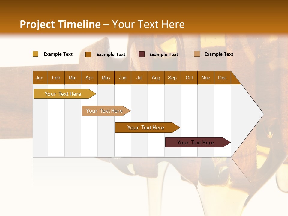 A Honey Dripping From A Wooden Spoon On Top Of A Table PowerPoint Template