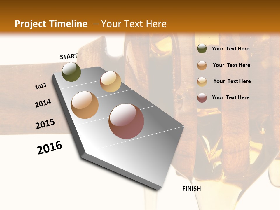 A Honey Dripping From A Wooden Spoon On Top Of A Table PowerPoint Template