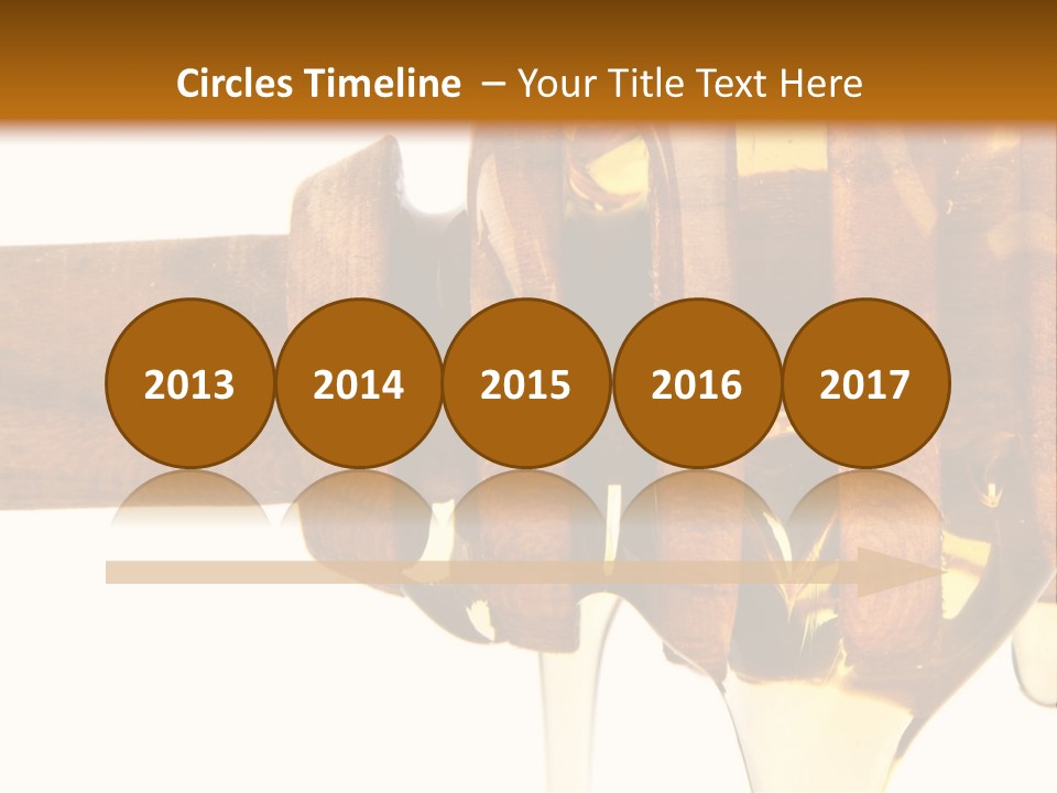 A Honey Dripping From A Wooden Spoon On Top Of A Table PowerPoint Template