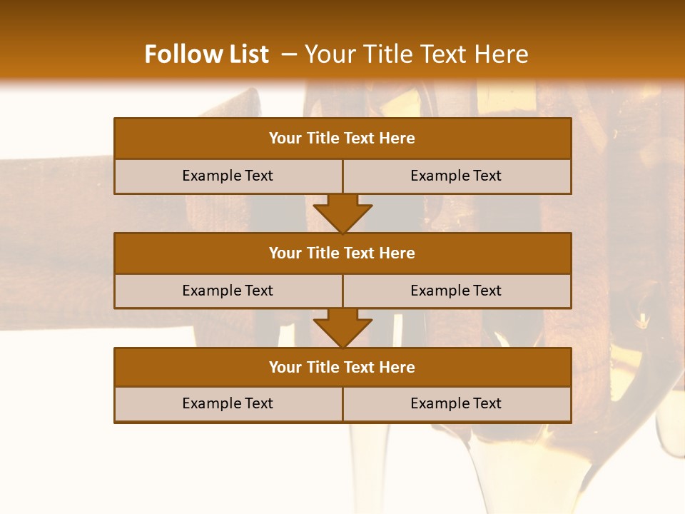 A Honey Dripping From A Wooden Spoon On Top Of A Table PowerPoint Template