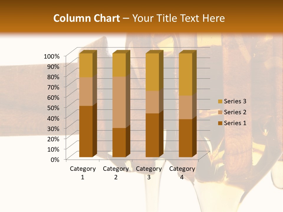 A Honey Dripping From A Wooden Spoon On Top Of A Table PowerPoint Template