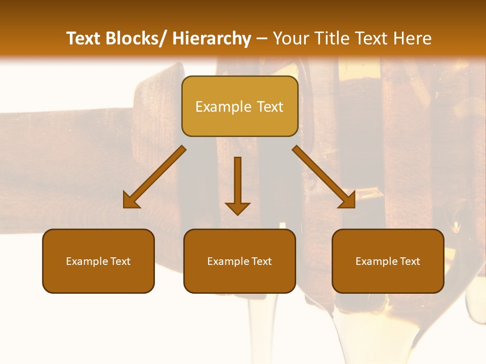 A Honey Dripping From A Wooden Spoon On Top Of A Table PowerPoint Template
