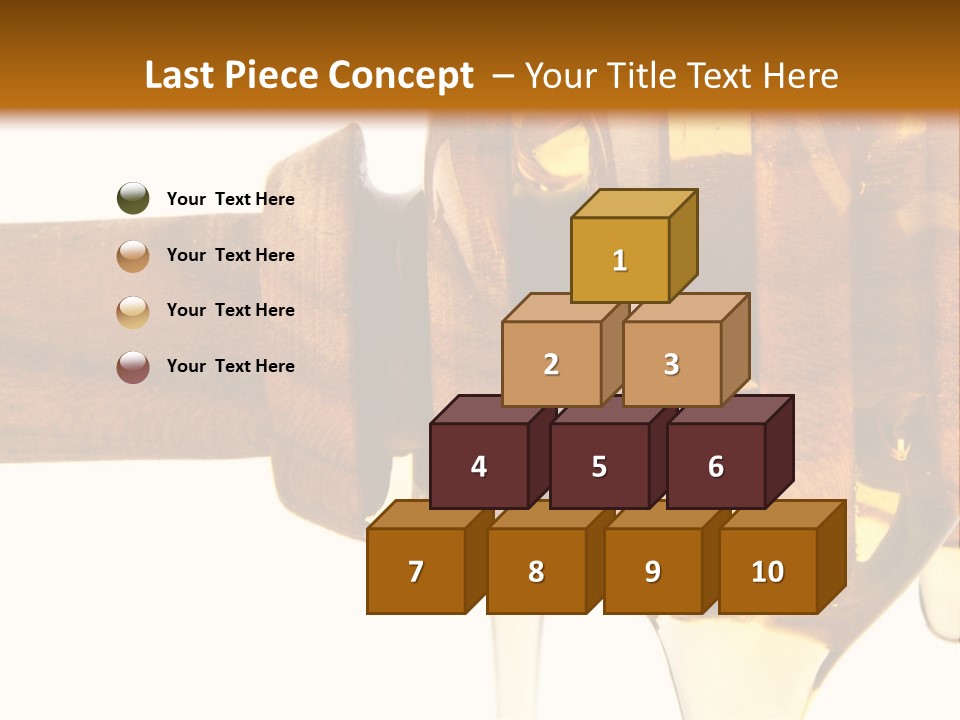 A Honey Dripping From A Wooden Spoon On Top Of A Table PowerPoint Template