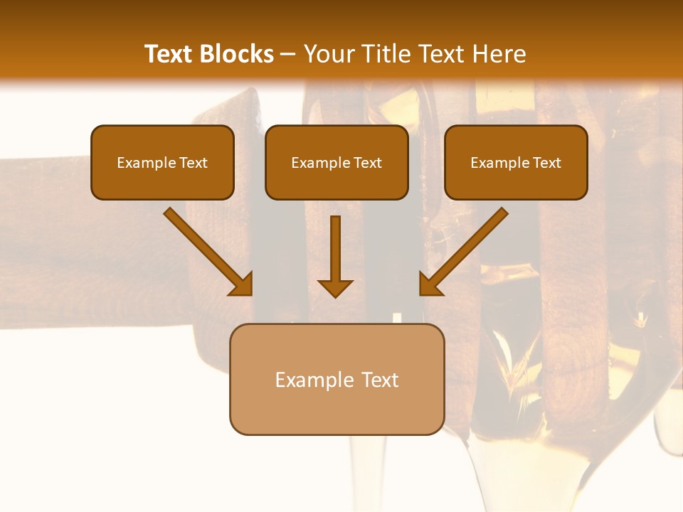 A Honey Dripping From A Wooden Spoon On Top Of A Table PowerPoint Template
