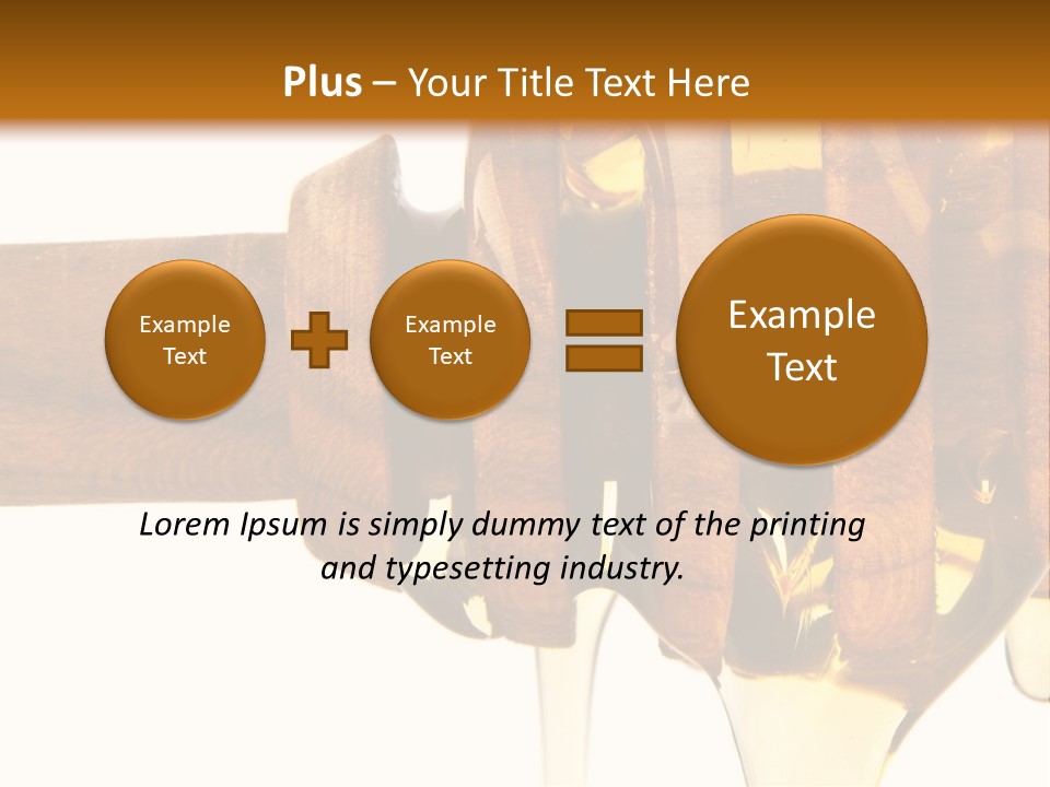 A Honey Dripping From A Wooden Spoon On Top Of A Table PowerPoint Template