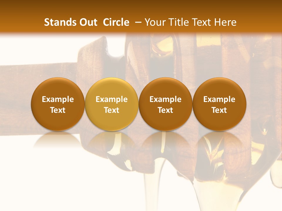A Honey Dripping From A Wooden Spoon On Top Of A Table PowerPoint Template