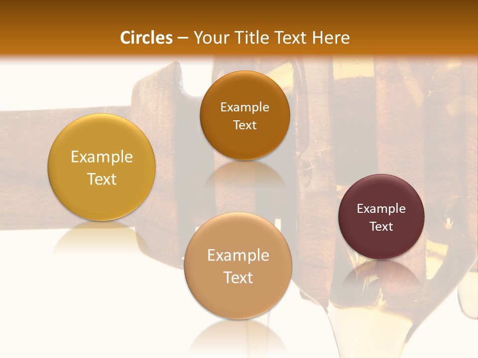 A Honey Dripping From A Wooden Spoon On Top Of A Table PowerPoint Template