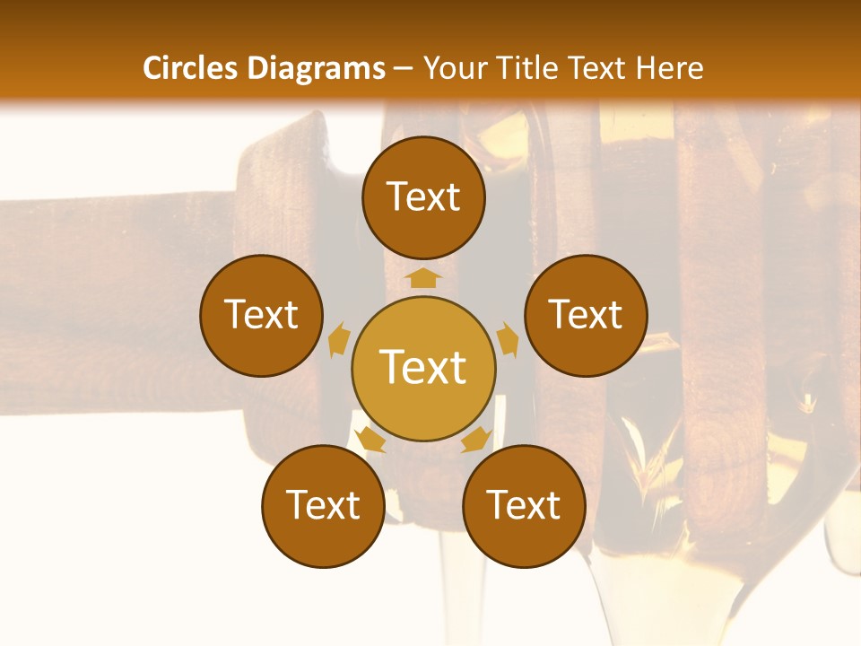 A Honey Dripping From A Wooden Spoon On Top Of A Table PowerPoint Template