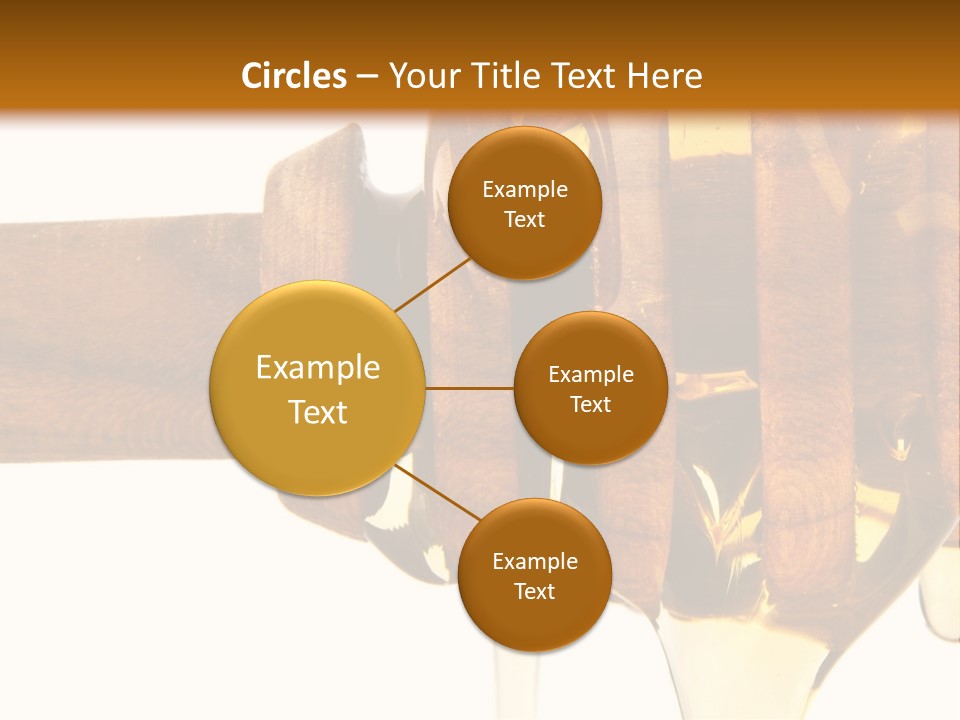 A Honey Dripping From A Wooden Spoon On Top Of A Table PowerPoint Template