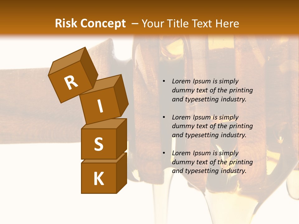 A Honey Dripping From A Wooden Spoon On Top Of A Table PowerPoint Template